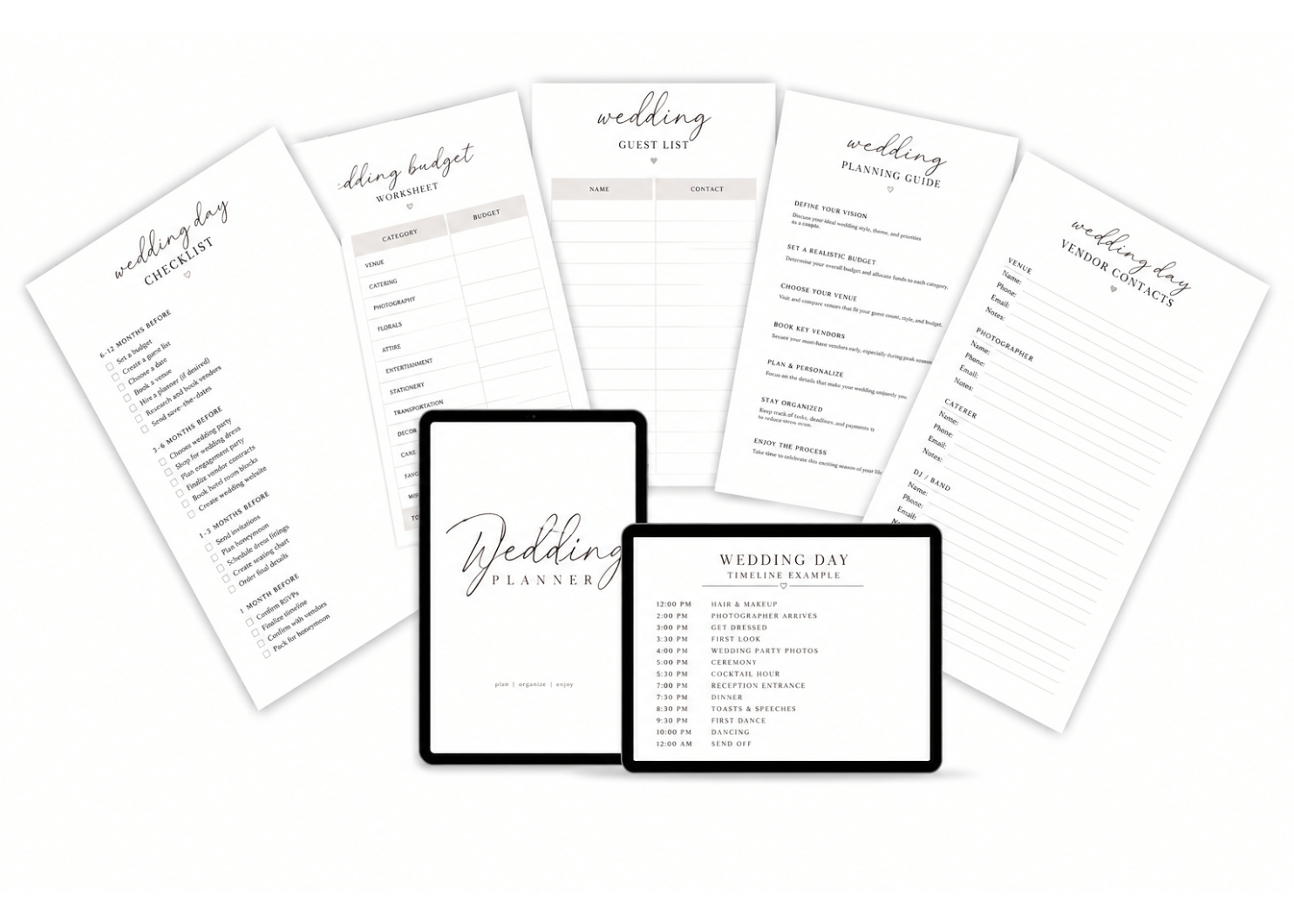 Wedding Checklist Bundle: 50+ pages