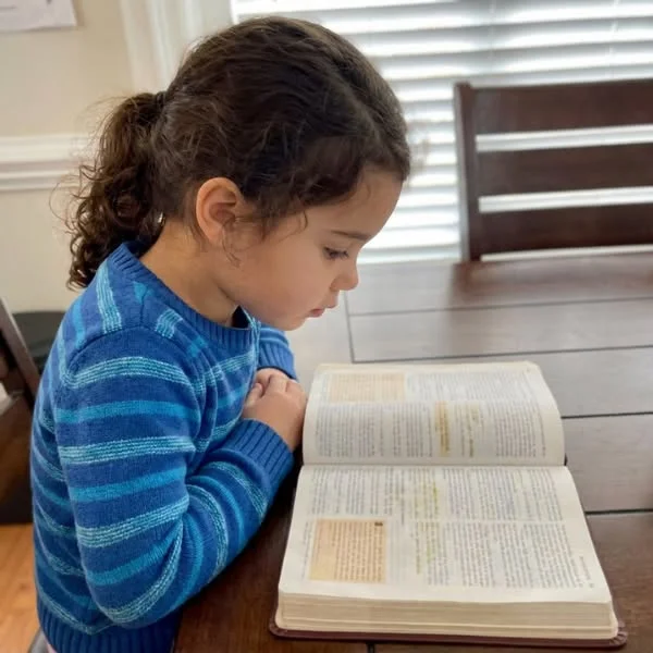 Niña leyendo un libro